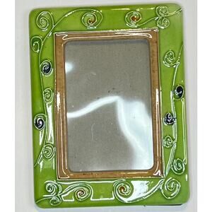 Green Ceramic Swirl Photo Frame